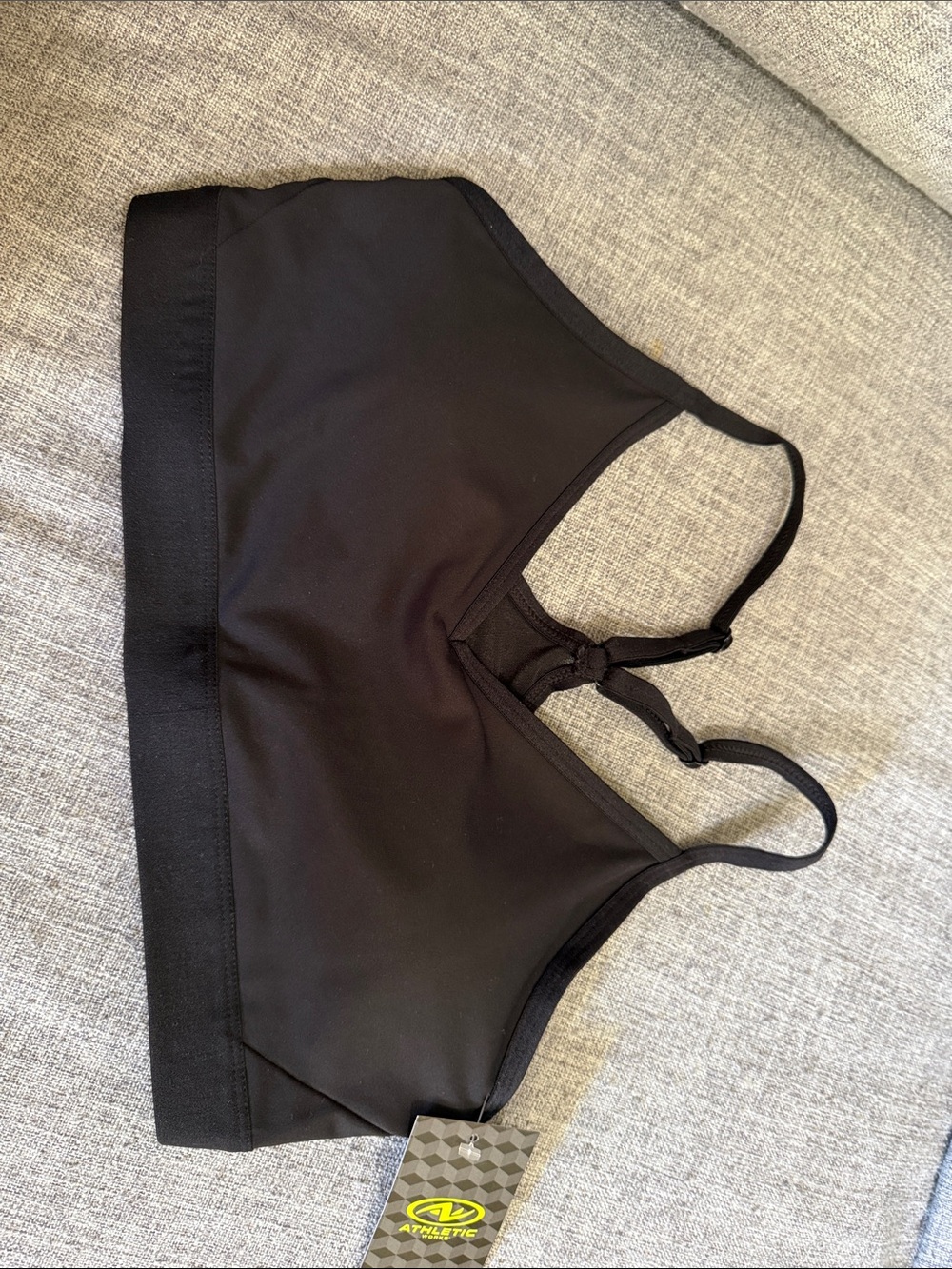 Athletic Works Black Sports Bralette with Adjustable Straps